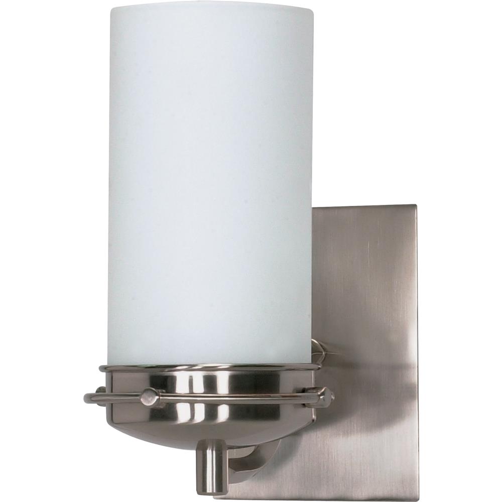 Nuvo Lighting 60/611  Polaris - 1 Light - 5" - Vanity with Satin Frosted Glass Shade in Brushed Nickel Finish
